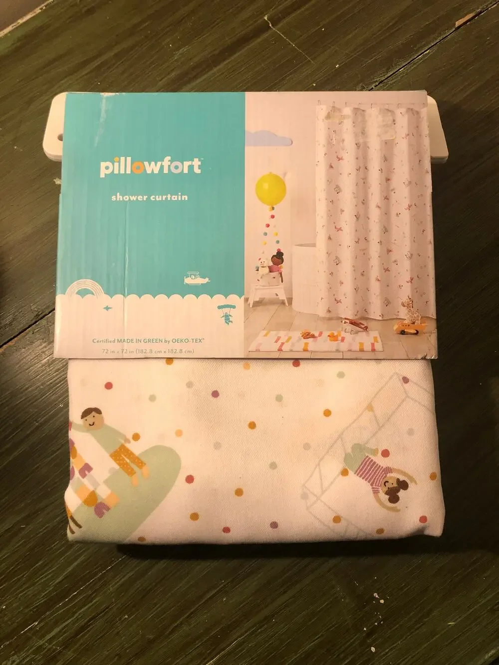 Pillowfort NWT Pals Design/Pattern Shower Curtain 72x72